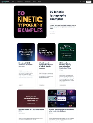 svgator.com — site built with Okiro Ghost theme