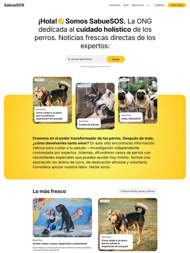sabuesos.org — site built with Eihei Ghost theme