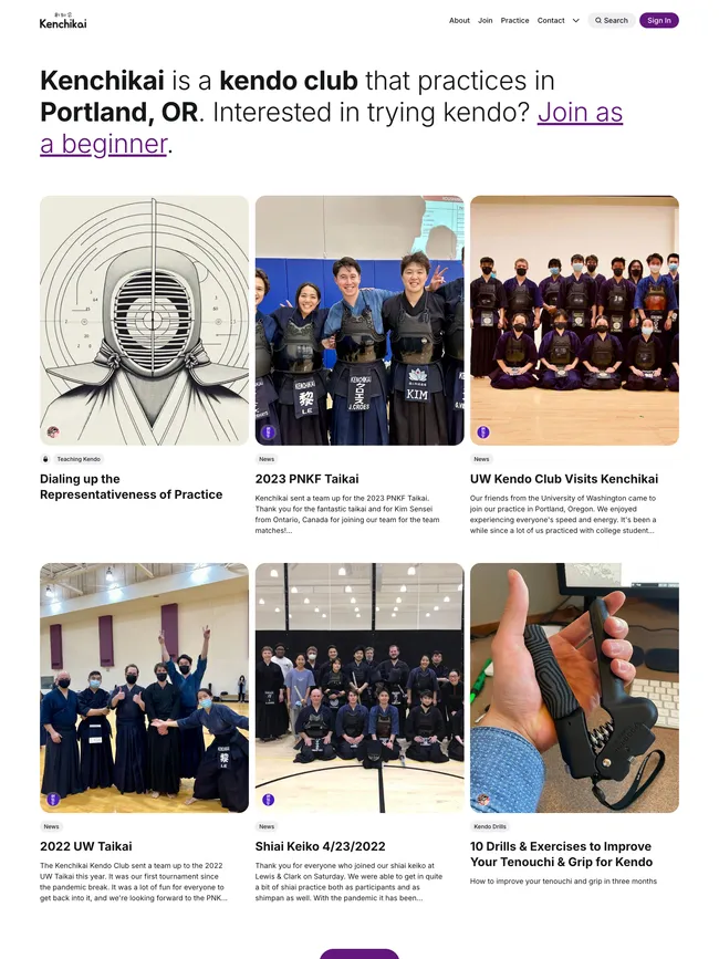 kenchikai.com — site built with Basho Ghost theme