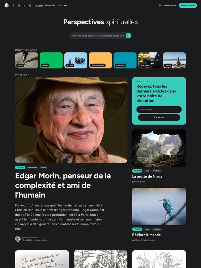 aether.news — site built with Reiro Ghost theme