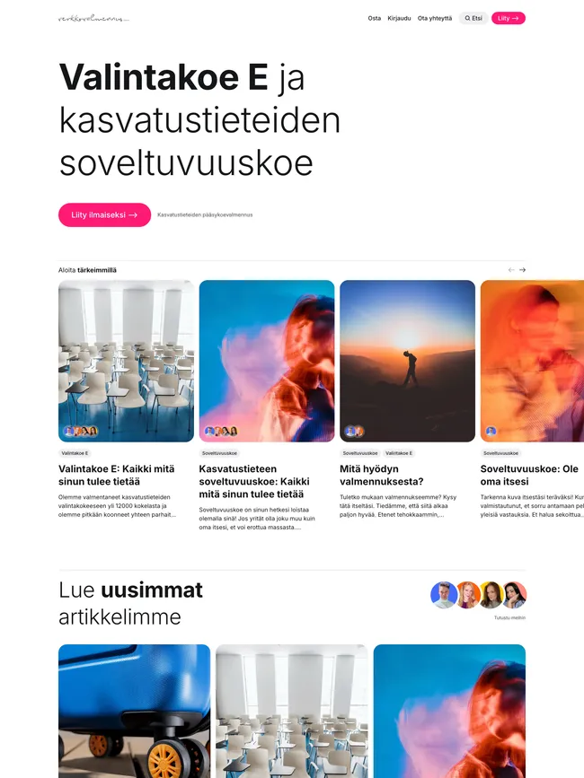 verkkovalmennus.com — site built with Basho Ghost theme
